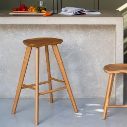 alinea Tabouret Haut De Bar*Tabouret de bar en chêne massif H75cm - naturel Bois clair