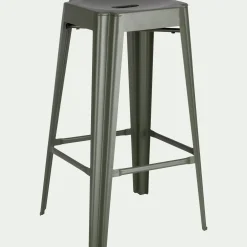alinea Chaise De Jardin|Tabouret Haut De Bar*Tabouret de bar en métal H69cm - cèdre Vert
