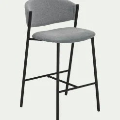 alinea Tabouret Haut De Bar*Tabouret haut de repas en tissu H66cm - Gris