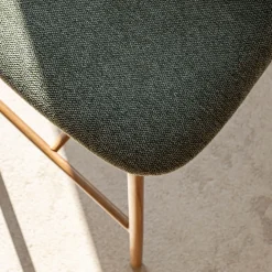 alinea Tabouret Haut De Bar*Tabouret haut de repas en tissu H66cm - Vert