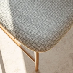 alinea Tabouret Haut De Bar*Tabouret haut de repas en tissu H66cm - Beige