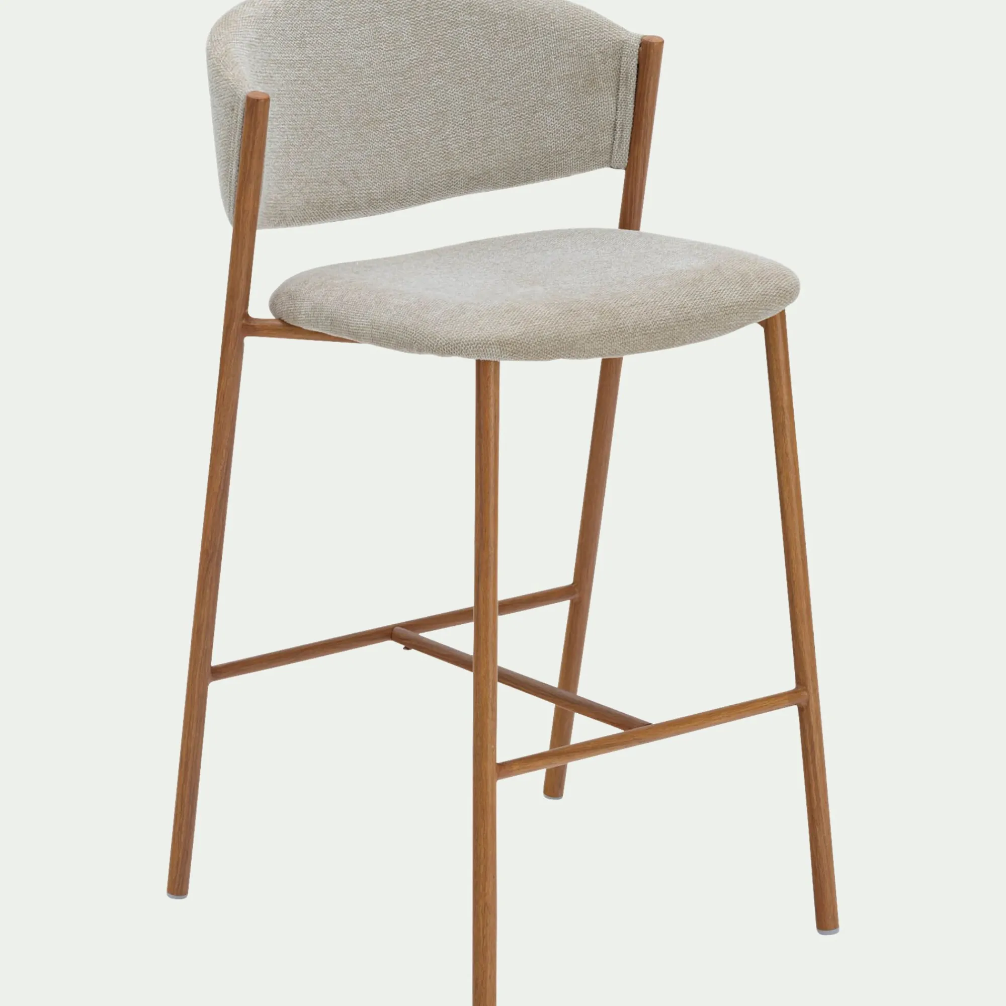 alinea Tabouret Haut De Bar*Tabouret haut de repas en tissu H66cm - Beige