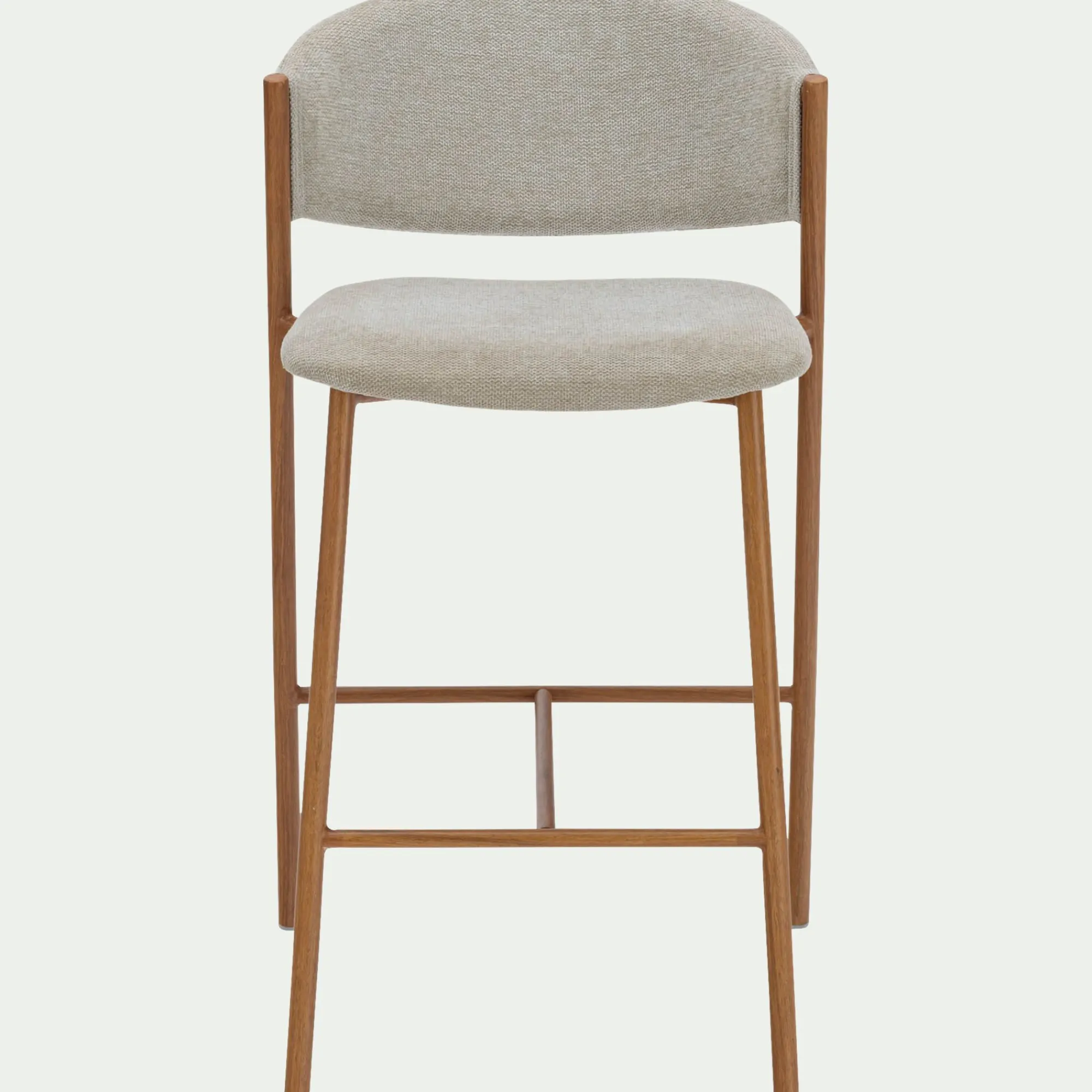 alinea Tabouret Haut De Bar*Tabouret haut de repas en tissu H66cm - Beige