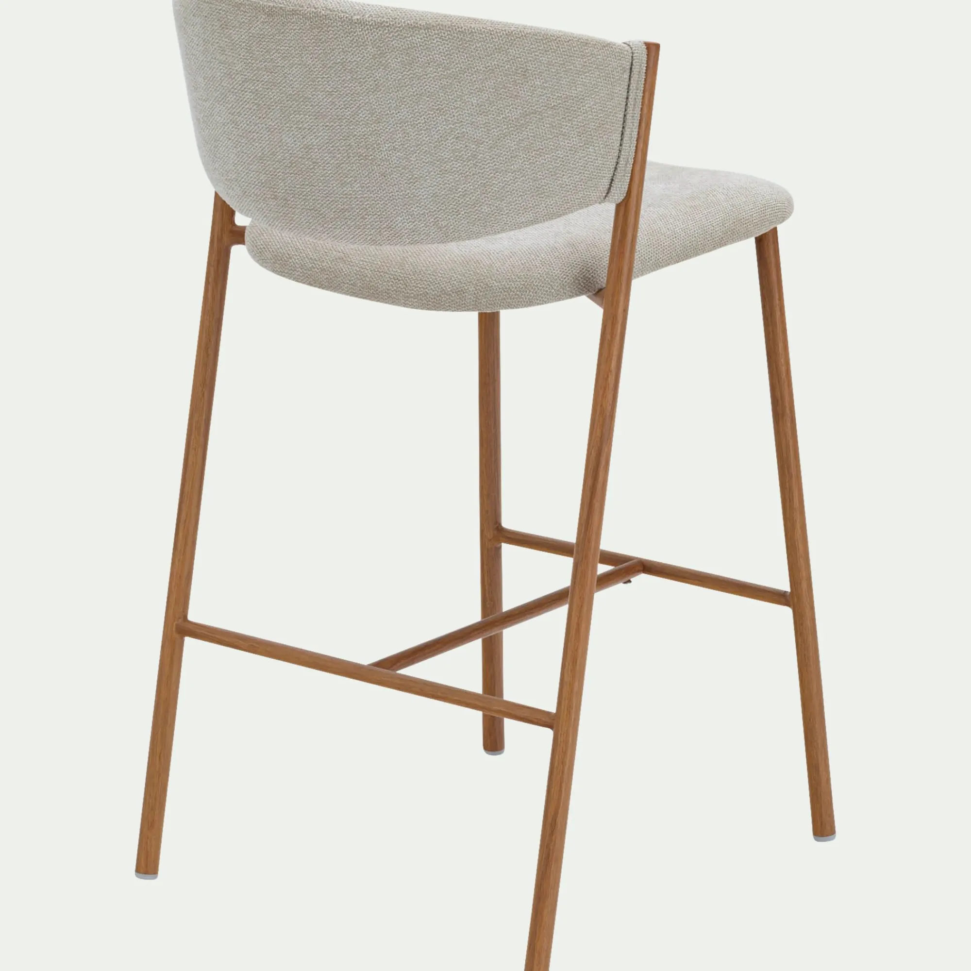 alinea Tabouret Haut De Bar*Tabouret haut de repas en tissu H66cm - Beige