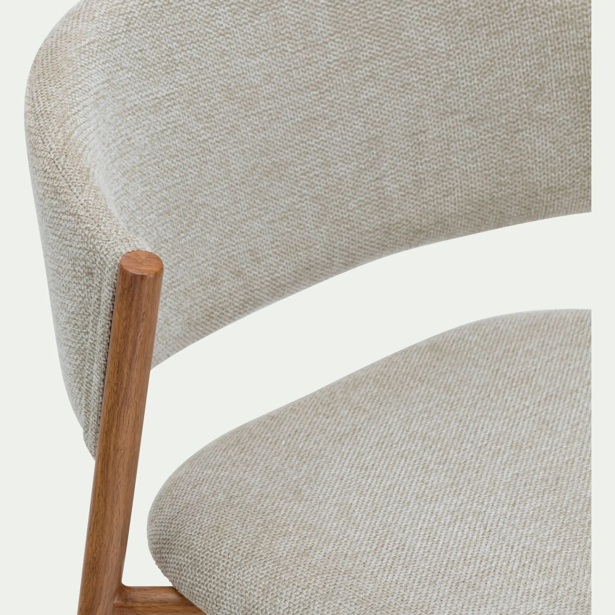 alinea Tabouret Haut De Bar*Tabouret haut de repas en tissu H66cm - Beige