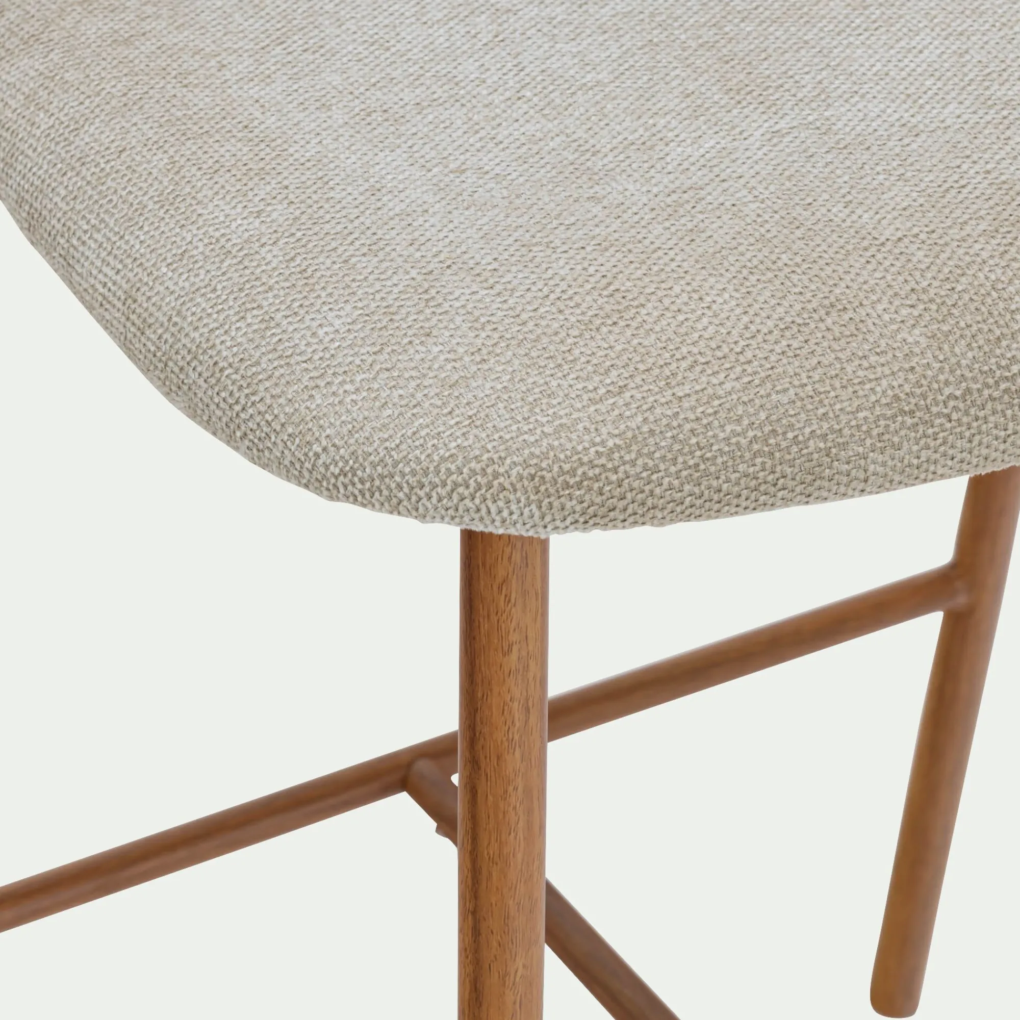 alinea Tabouret Haut De Bar*Tabouret haut de repas en tissu H66cm - Beige