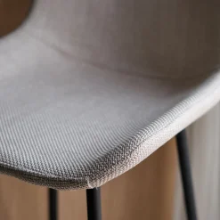 alinea Tabouret Haut De Bar*Tabouret haut de repas en tissu H75cm - Gris