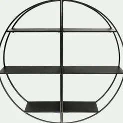 alinea Étagère Murale*Étagère déco en métal D60cm - Noir