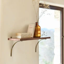 alinea Étagère Murale*Étagère murale décorative en bois de manguier L60cm - Naturel