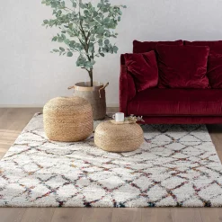 alinea Tapis De Salon|Tapis Berbère*Tapis à motif d'inspiration berbère 160x230cm - Blanc
