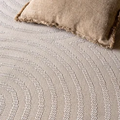 alinea Tapis Exterieur|Tapis D'Extérieur*Tapis à motifs circulaires 120x170cm - écru Blanc