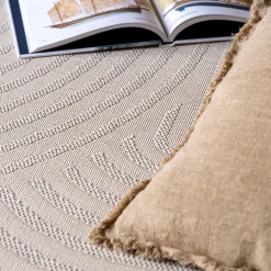 alinea Tapis Exterieur|Tapis D'Extérieur*Tapis à motifs circulaires 120x170cm - écru Blanc