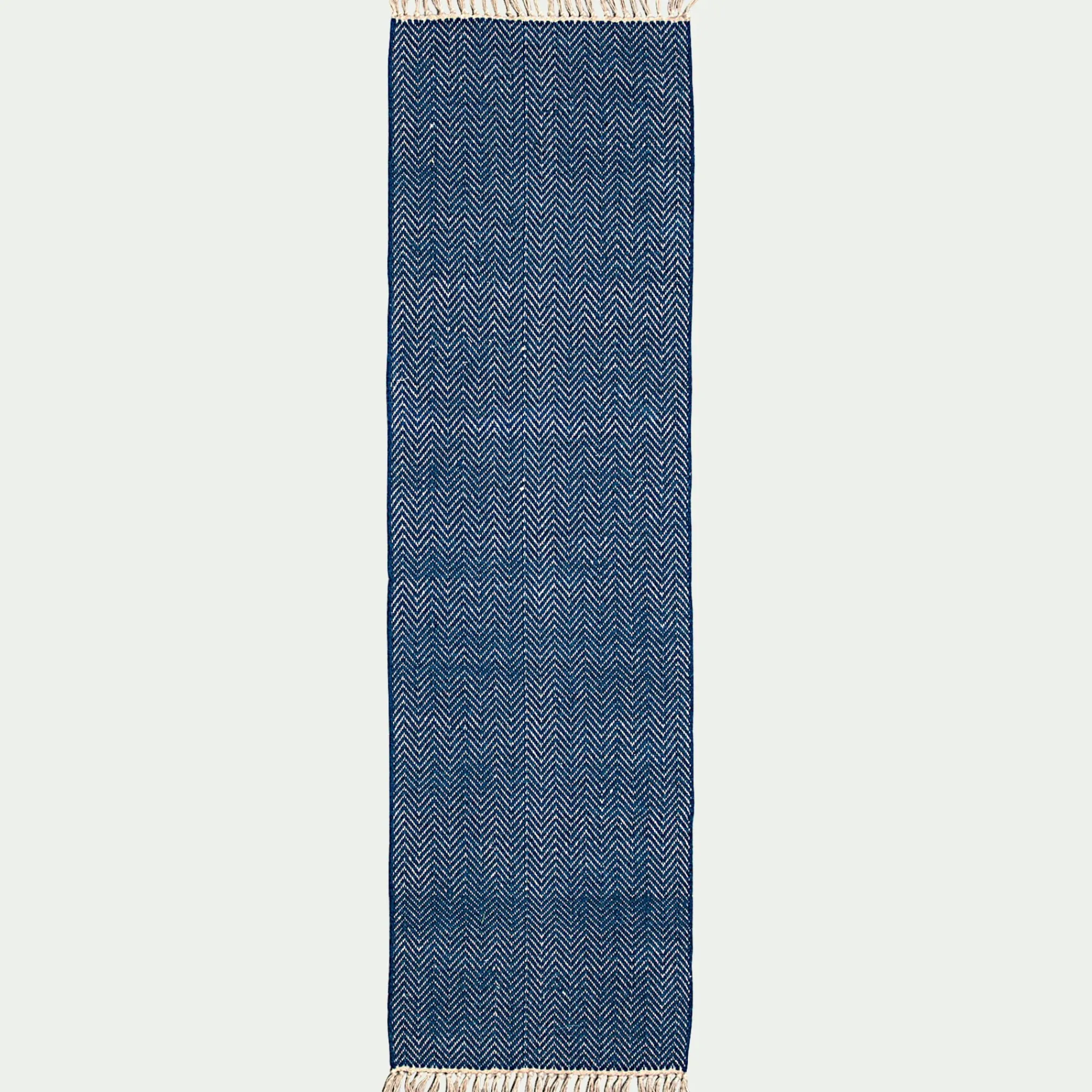 alinea Tapis En Laine|Tapis En Jute*Tapis de couloir et laine et jute - figuerolles 60x200cm Bleu