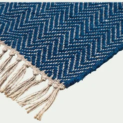 alinea Tapis En Laine|Tapis En Jute*Tapis de couloir et laine et jute - figuerolles 60x200cm Bleu