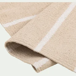 alinea Tapis De Couloir|Tapis De Cuisine*Tapis en coton à rayure 60x120cm - Beige