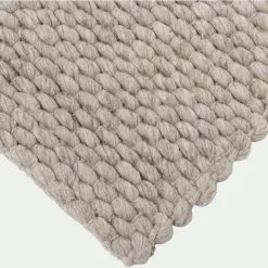 alinea Tapis En Laine|Tapis De Salon*Tapis en laine et coton - clair 120x170cm Gris