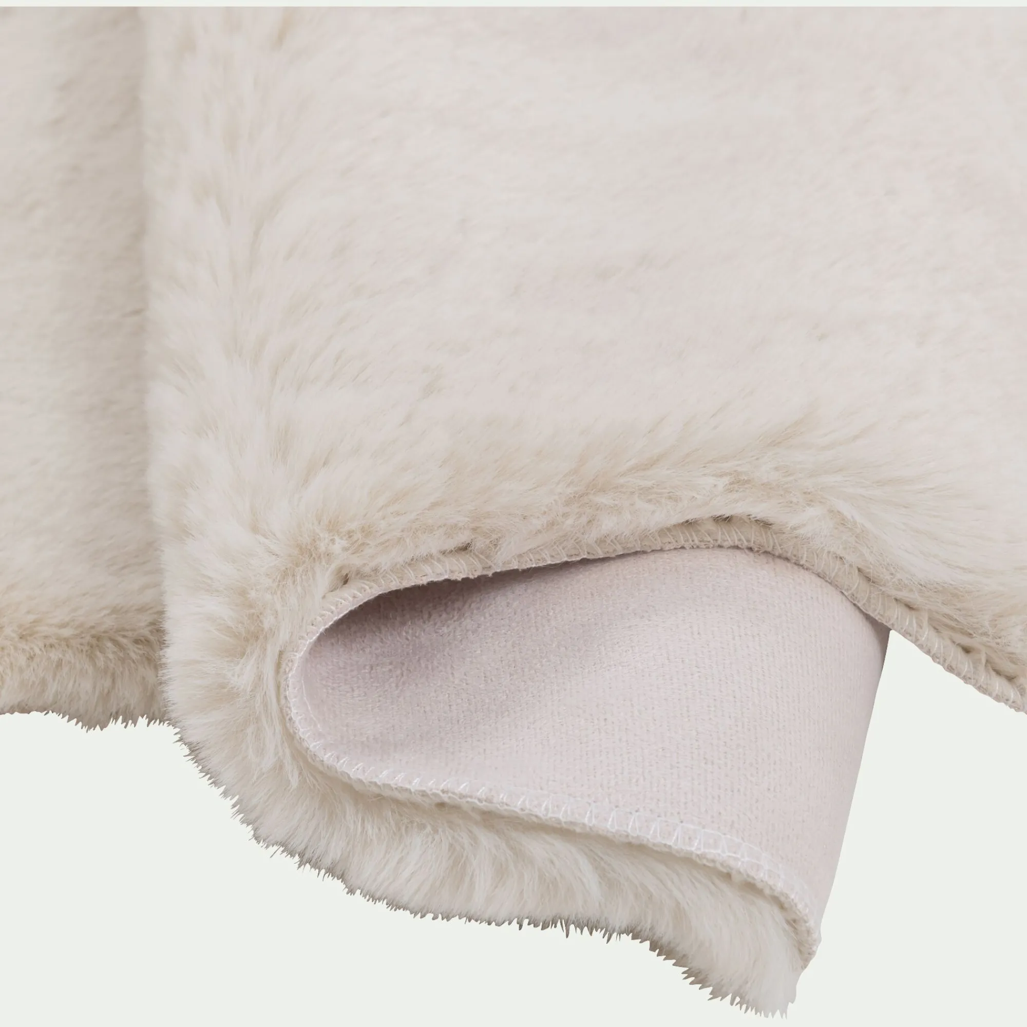 alinea Matelas Enfant|Tapis Uni*Tapis imitation fourrure - 60x90cm Beige