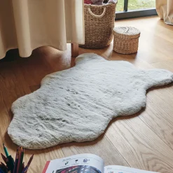 alinea Matelas Enfant|Tapis Uni*Tapis imitation fourrure - 60x90cm Beige