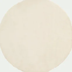 alinea Descente De Lit|Tapis Uni*Tapis imitation fourrure - D120cm Beige