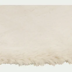 alinea Descente De Lit|Tapis Uni*Tapis imitation fourrure - D120cm Beige
