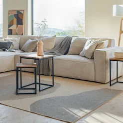 alinea Tapis Exterieur|Tapis D'Extérieur*Tapis intérieur et extérieur à motifs abstraits 120x170cm - Beige