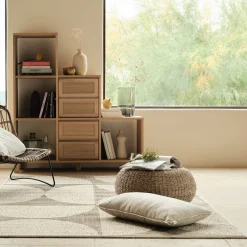 alinea Tapis Exterieur|Tapis D'Extérieur*Tapis intérieur extérieur à motif géométrique 160x230cm - Naturel
