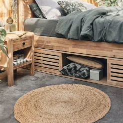 alinea Descente De Lit|Tapis En Jute*Tapis rond en jute - D90cm Naturel