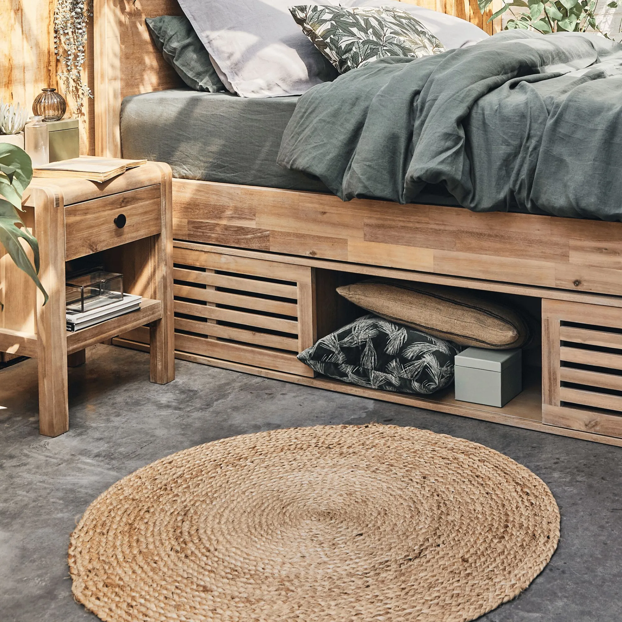 alinea Descente De Lit|Tapis En Jute*Tapis rond en jute - D90cm Naturel