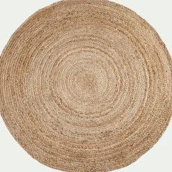 alinea Tapis De Salon*Tapis rond en jute - D180cm Naturel