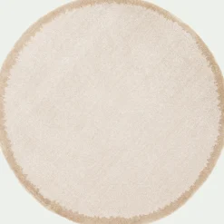 alinea Tapis De Salon*Tapis rond en polyester recyclé D160cm - Beige