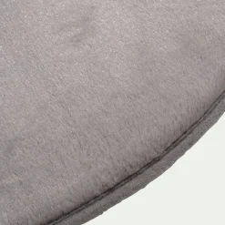 alinea Descente De Lit|Tapis Uni*Tapis rond imitation fourrure - restanque D70cm Gris
