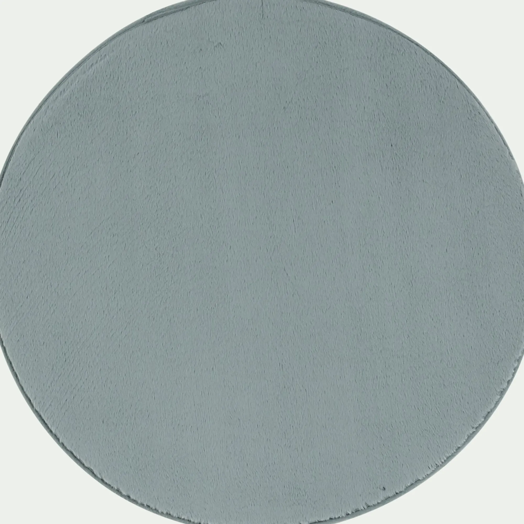 alinea Descente De Lit|Tapis Uni*Tapis rond imitation fourrure - calaluna D70cm Bleu
