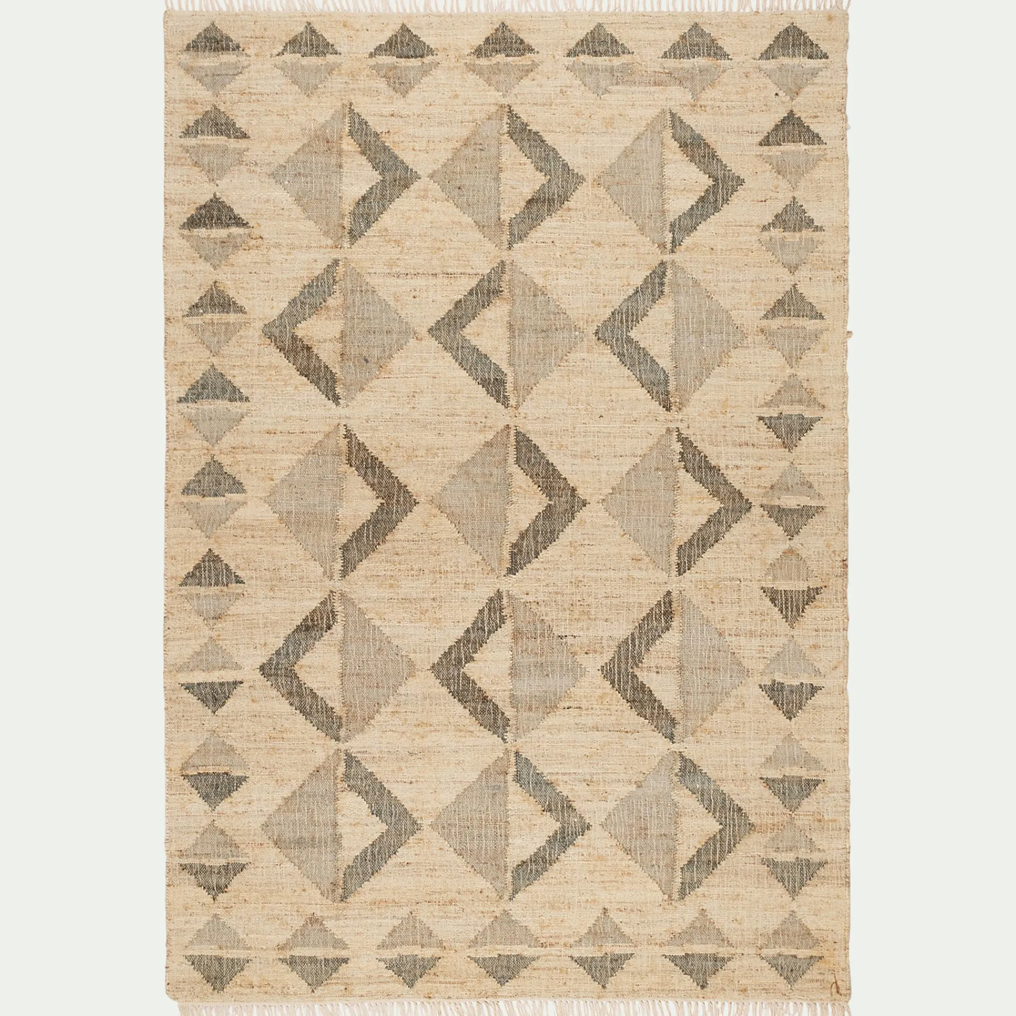 alinea Tapis En Jute|Tapis De Salon*Tapis tissé en jute et coton - 160x230cm Beige