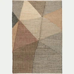 alinea Tapis En Jute|Tapis De Salon*Tapis tissé en jute et coton à motifs - 160x230cm Beige