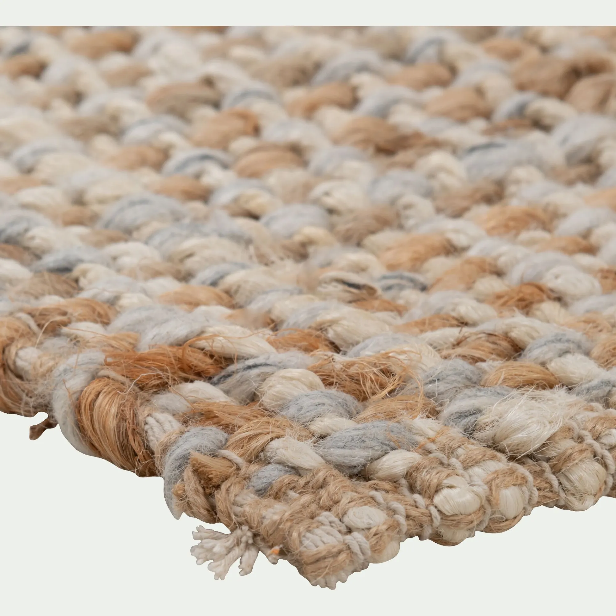 alinea Tapis En Jute|Tapis De Salon*Tapis tressé en jute - 120x170cm Naturel