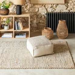 alinea Tapis En Jute|Tapis De Salon*Tapis tressé en jute - 120x170cm Naturel