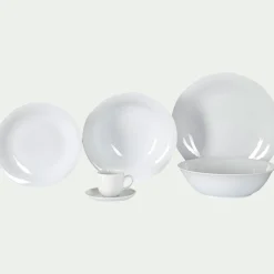 alinea Vaisselle Petit Déjeuner|Tasse Et Mug*Tasse avec sous-tasse en porcelaine qualité hôtelière 12cl Blanc