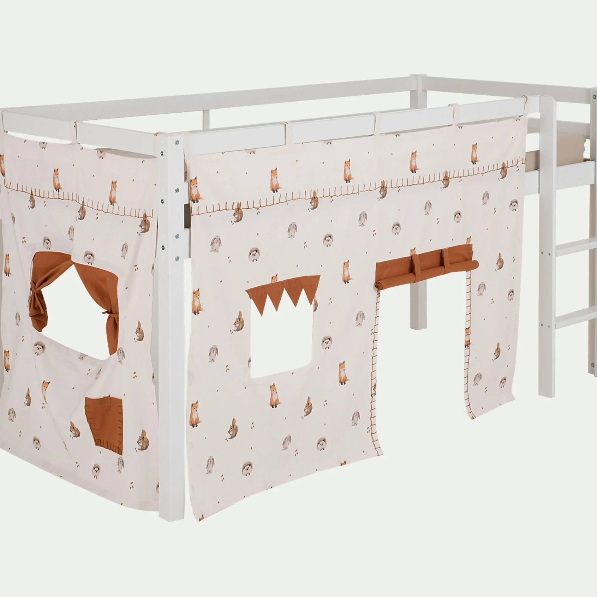 alinea Matelas Enfant|Tipi*Tente de lit en coton l152xh106cm - Blanc