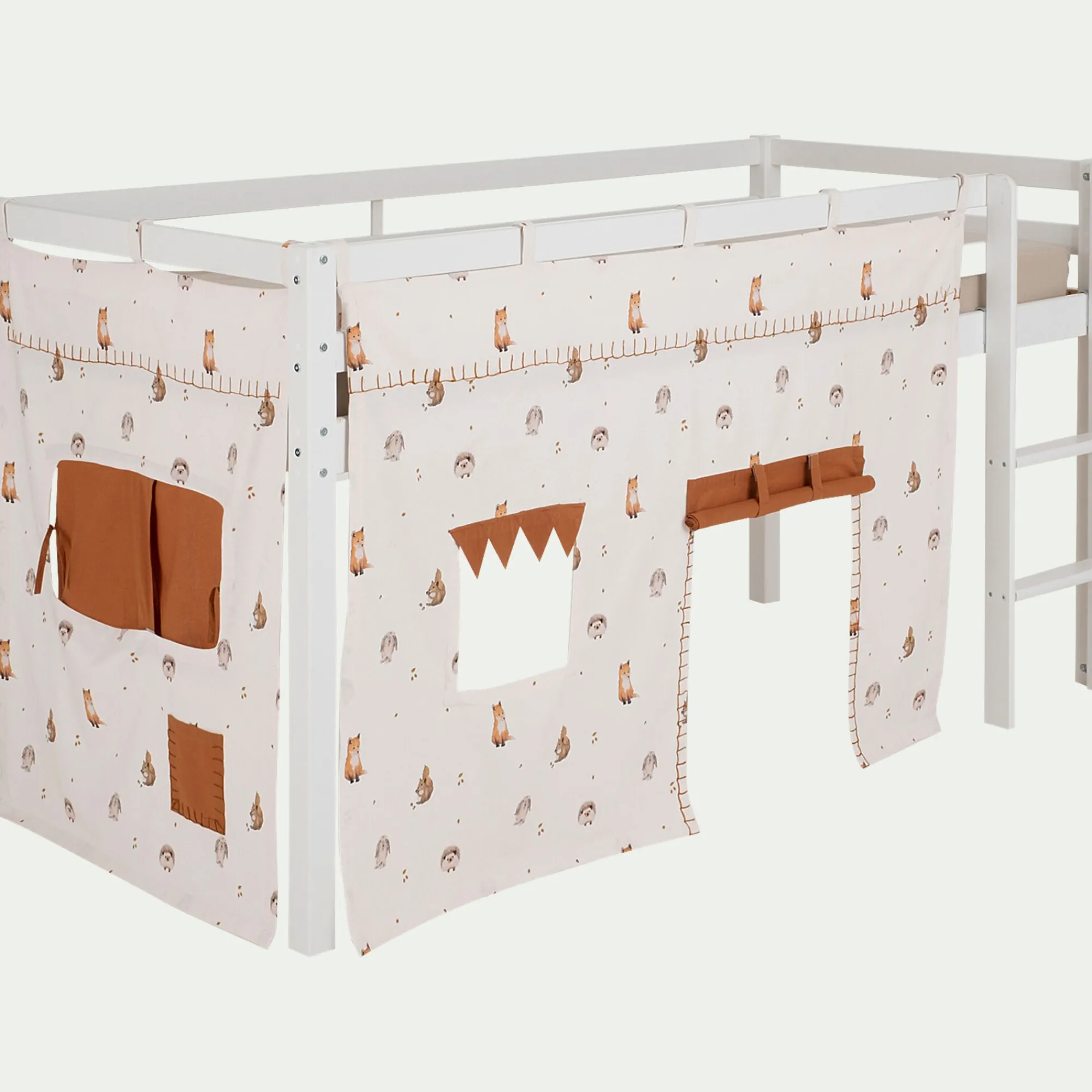 alinea Matelas Enfant|Tipi*Tente de lit en coton l152xh106cm - Blanc