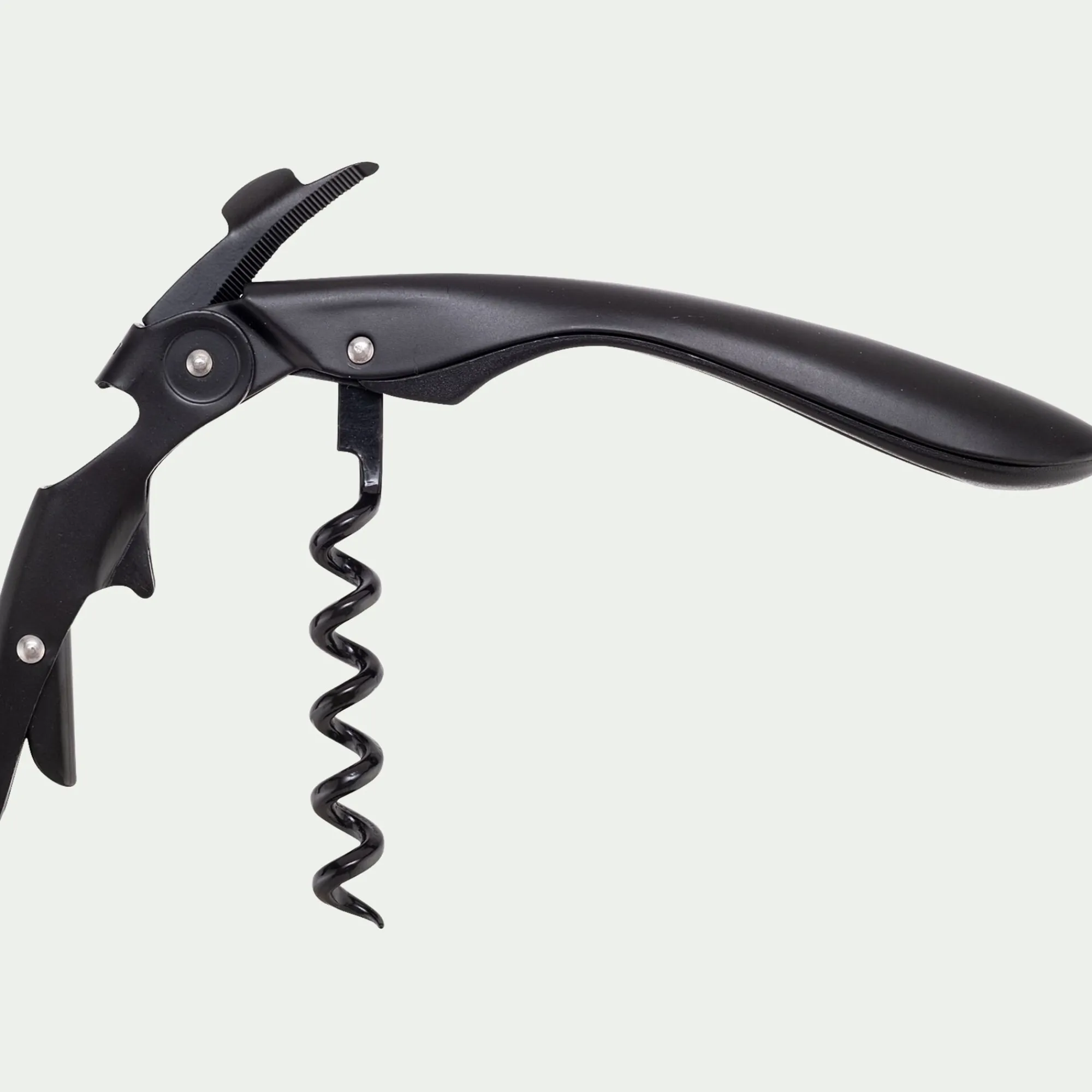 alinea Accessoire Vin*Tire-bouchon à double levier en inox - Noir