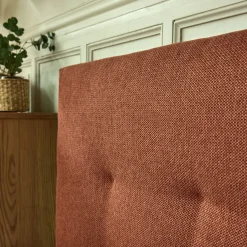 alinea Tête De Lit*Tête de lit capitonnée en tissu L182cm - terracotta Rouge