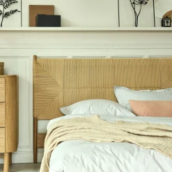alinea Tête De Lit*Tête de lit en chêne et corde L165cm - Bois clair