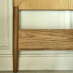 alinea Tête De Lit*Tête de lit en chêne et corde L165cm - Bois clair