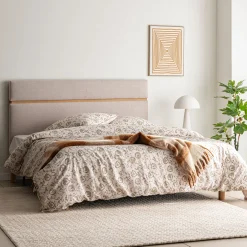 alinea Tête De Lit*Tête de lit en tissu et bois L162cm - ventoux Blanc