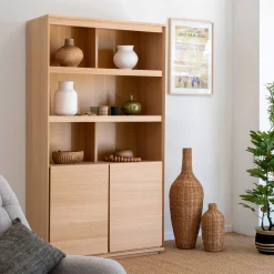 alinea Buffet De Salle À Manger|Buffet*Vaisselier 2 portes en bois - Bois clair