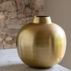 alinea Vase|Vase Et Branchage De Noël*Vase boule en fer H32cm - Doré