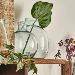 alinea Vase|Vase Et Branchage De Noël*Vase boule en verre recyclé H24cm - Transparent