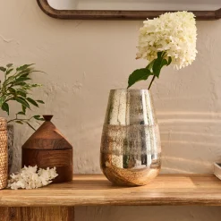 alinea Vase|Vase Et Branchage De Noël*Vase en verre H22cm - Doré
