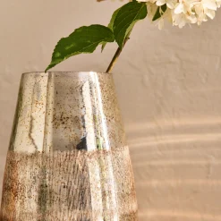 alinea Vase|Vase Et Branchage De Noël*Vase en verre H22cm - Doré