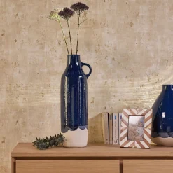 alinea Décoration À Poser|Vase*Vase pichet en faïence H51cm - Bleu